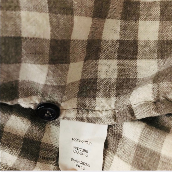 J. Crew Homespun Popover Shirt Boy Fit Gray and white checkered print XS - Picture 4 of 8